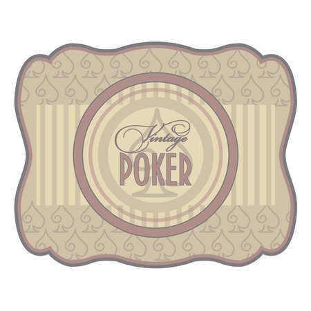 Vintage poker spades label, vector illustrationのイラスト素材