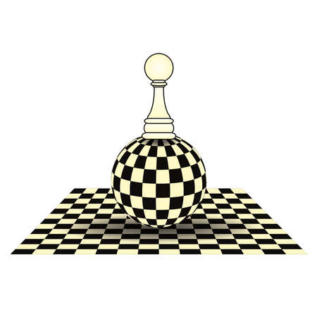 Chess pawn card, vector illustrationのイラスト素材