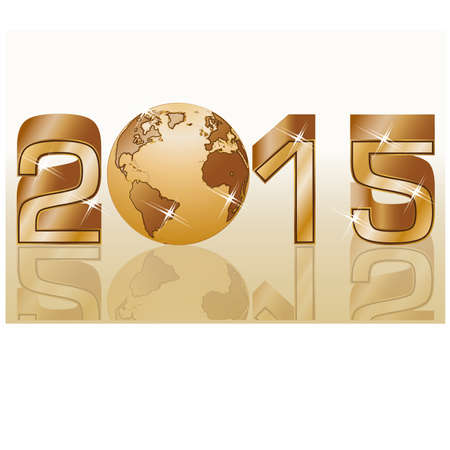2015 Happy new year celebration , vector illustrationのイラスト素材