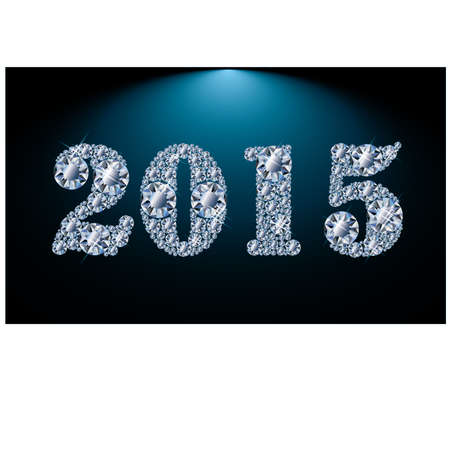 New 2015 Year diamond backgroundのイラスト素材
