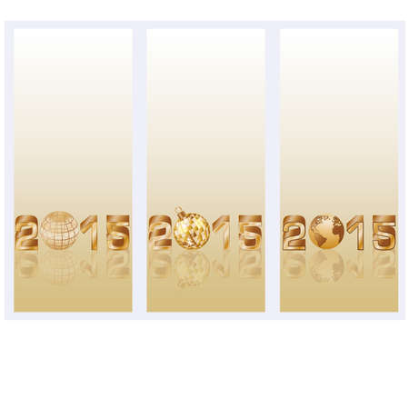 Happy New 2015 Year banners, illustrationのイラスト素材