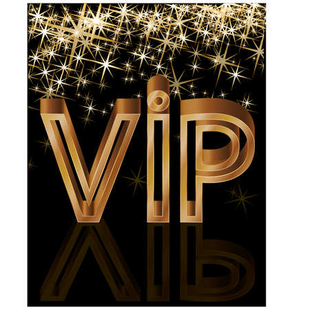 Golden VIP card illustrationのイラスト素材