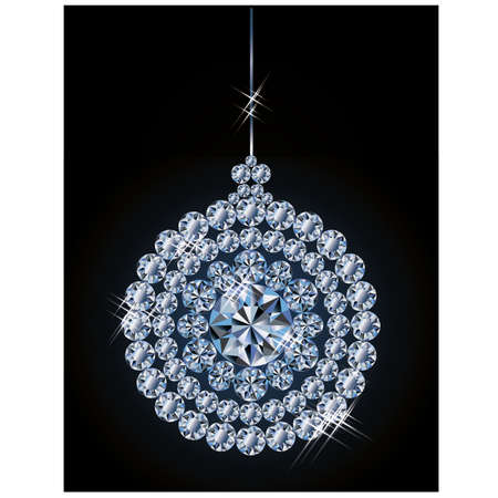 Diamond xmas ball, illustrationのイラスト素材