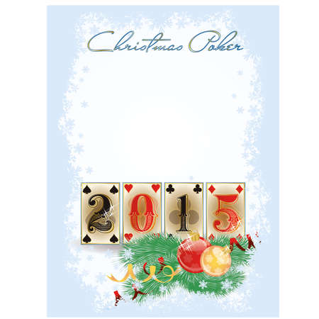 New 2015 year poker cards, vector illustrationのイラスト素材