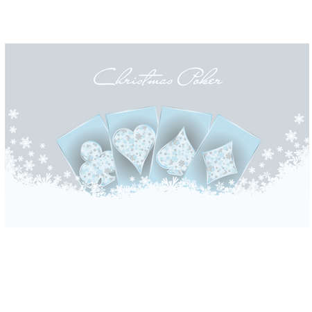 Christmas poker invitation card, vector illustrationのイラスト素材