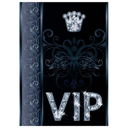 Diamond VIP invitation card , vector illustrationのイラスト素材