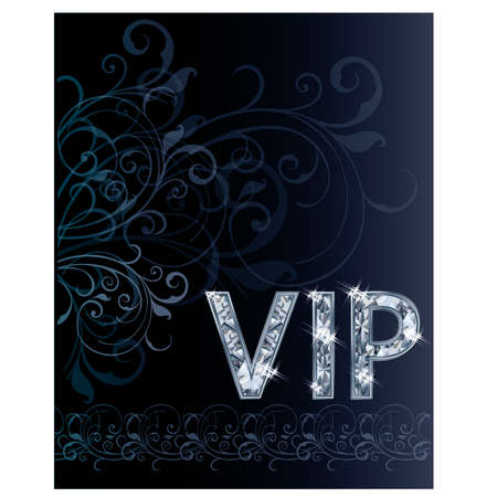 VIP Diamond invitation card, vector illustrationのイラスト素材