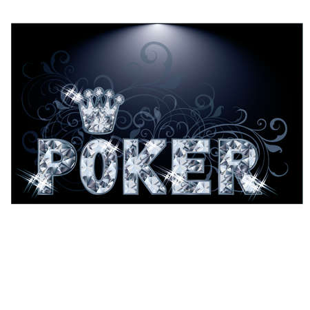 Diamond poker greeting card, vector illustrationのイラスト素材
