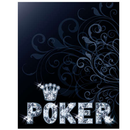 Diamond casino poker card, vector illustrationのイラスト素材