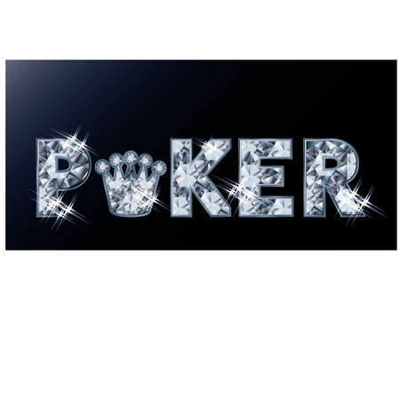 Diamond poker card, vector illustrationのイラスト素材