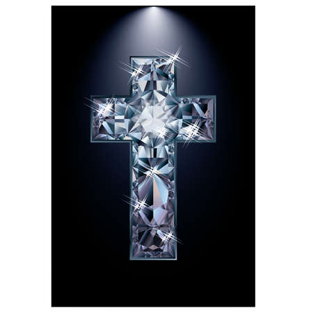 Diamond cross cover, vector illustrationのイラスト素材