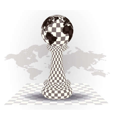 Background with a  chess pawn, vector illustrationのイラスト素材