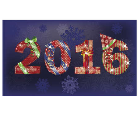Happy New year 2016 wallpaper, vector illustrationのイラスト素材