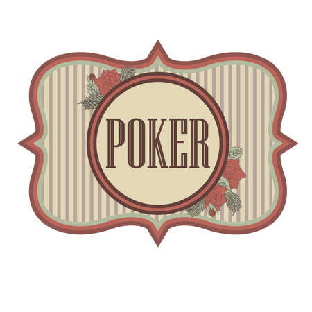 Vintage poker casino , illustrationのイラスト素材