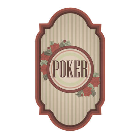 Vintage casino poker invitationのイラスト素材