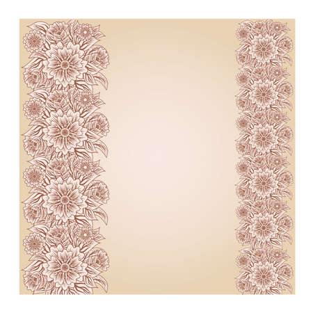 Vintage invitation floral card, vector illustrationのイラスト素材