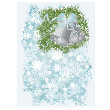 New year card with Christmas bellsのイラスト素材