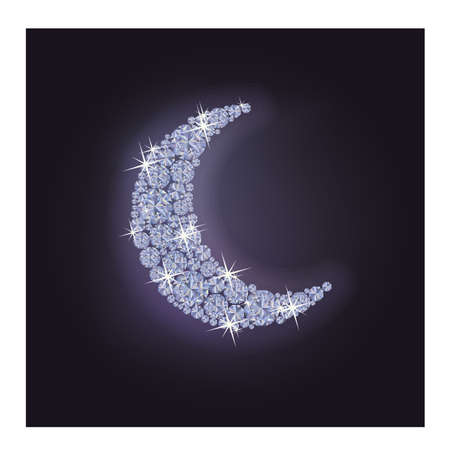 Brilliant precious moon, vectorのイラスト素材