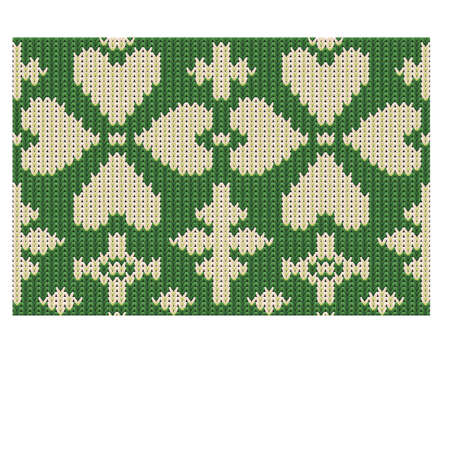 St patrick's day clover knitted banner, vector illustrationのイラスト素材