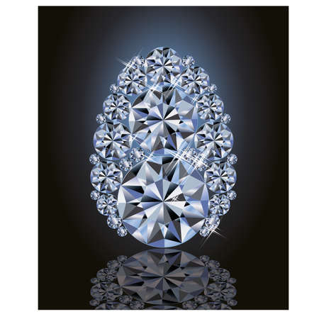 Diamond Easter egg, illustration.のイラスト素材