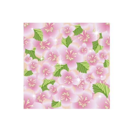 Spring sakura seamless floral pattern, vector illustration.のイラスト素材