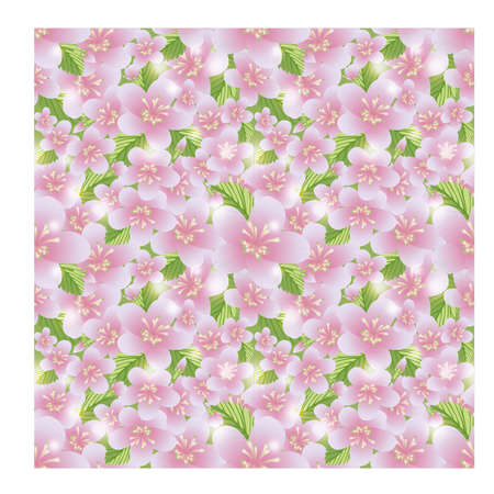 Spring sakura pattern, vector illustration.のイラスト素材