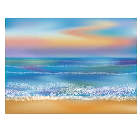 Summer is wallpaper, vector illustrationのイラスト素材