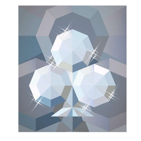 Diamond poker clubs wallpaper, vector illustrationのイラスト素材