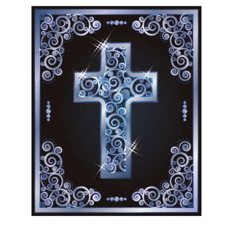 Christian cross symbols, vector illustrationのイラスト素材