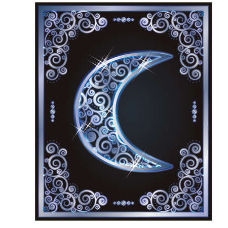 Religious symbol islamic crescent, vector illustrationのイラスト素材