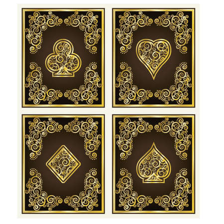 Casino Poker cards, vector illustrationのイラスト素材