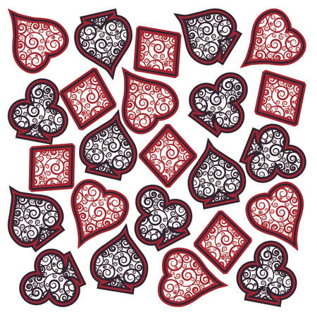 Poker casino seamless background, vector illustrationのイラスト素材