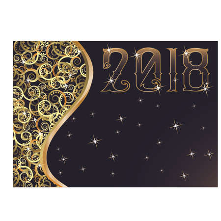 Merry Christmas and Happy new year 2018, vector illustrationのイラスト素材