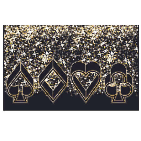 Casino Poker elements, vector illustrationのイラスト素材