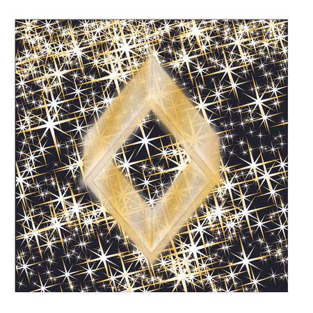 Poker diamond element, casino banner, vector illustrationのイラスト素材