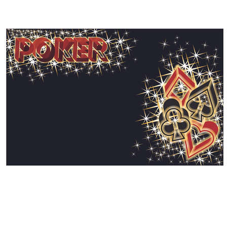 Casino poker banner, vector illustration