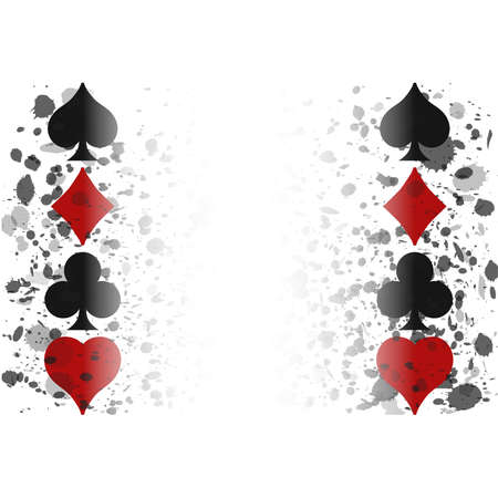 Casino poker red, white and black, vector illustrationのイラスト素材