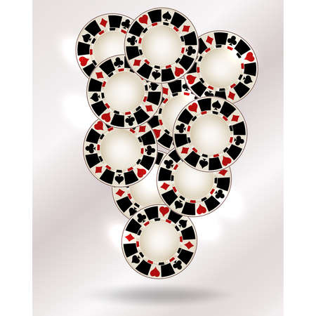 Casino poker chips vip background, vector illustrationのイラスト素材