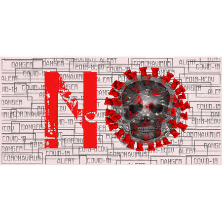 No Coronavirus banner, vector illustrationのイラスト素材