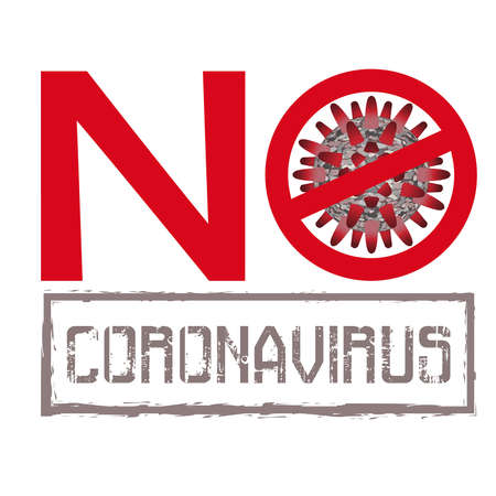 No Coronavirus set, vector illustrationのイラスト素材