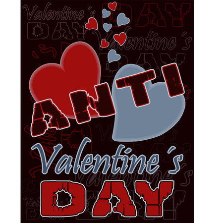 Anti Valentines day invitation card, vector illustrationのイラスト素材