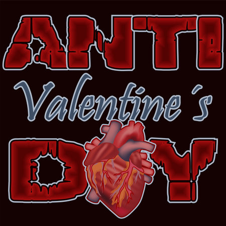 Anti valentines day icon, vector illustrationのイラスト素材