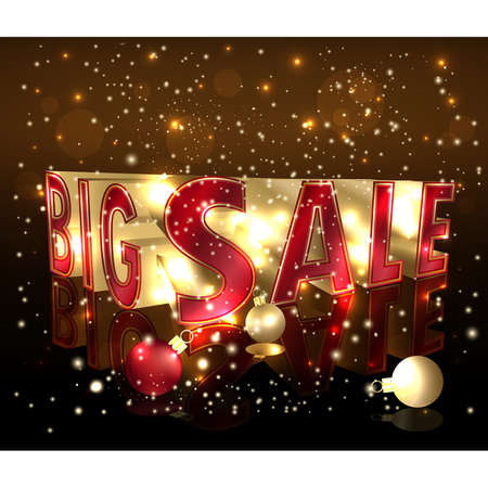 Big sale xmas card, vector illustrationのイラスト素材