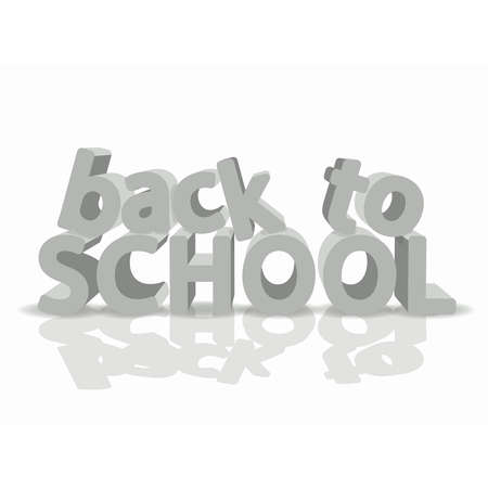 Back to school banner 3d, vector illustrationのイラスト素材