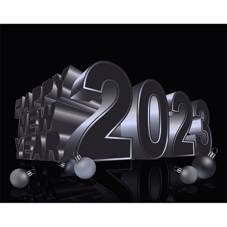 Happy New 2023 year, wallpaper vector illustrationのイラスト素材