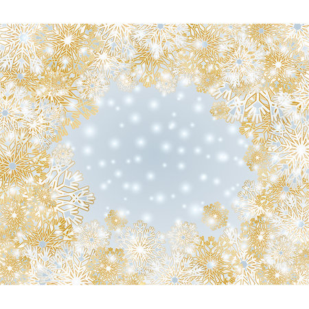 Happy New year wallpaper with xmas snowflake, vector illustrationのイラスト素材