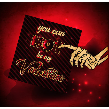 Anti Valentines day. You can not be my valentine Party vip card vector illustrationのイラスト素材