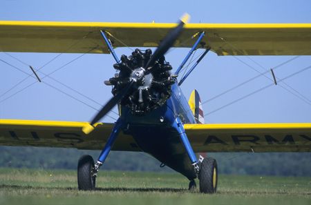Biplane Boeing PT-17 Kaydet / Stearman model 75の写真素材