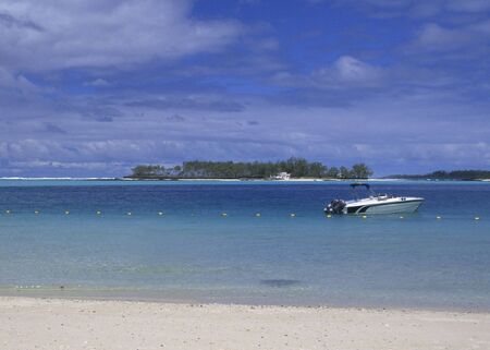 Blue lagoon at Blue Bay. Mauritius Island. Indian Oceanの写真素材