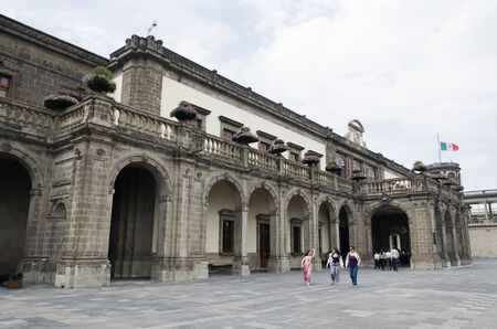 Mexico city / Mexico; May 21, 2014: exterior view of Chapultepec Castle, imposing Mexican colonial building that today is the headquarters of the National Museum of Historyのeditorial素材